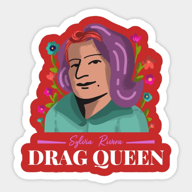 Sylvia Drag Queen Sticker by Celebrate your pride